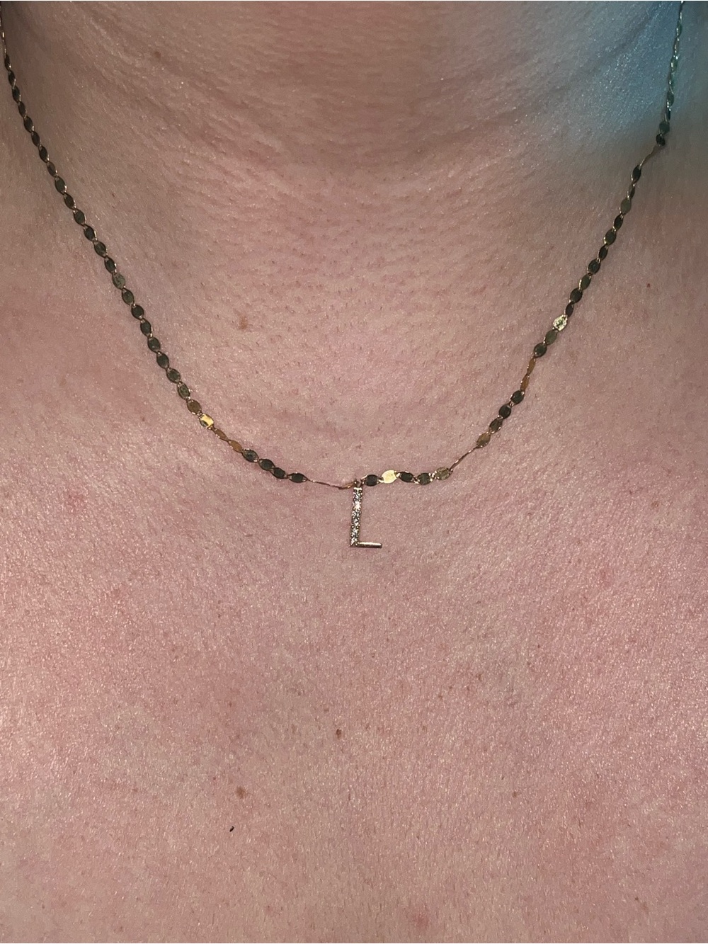 Dainty Gold Initial 'L' Pendant Necklace - Sparkling Everyday Charm